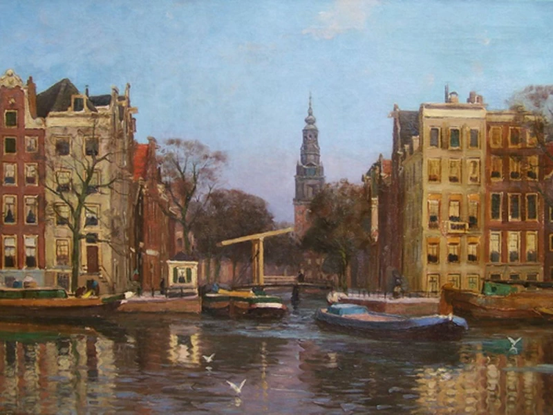 1875-Bernardus Antonie van Beek - Voorburgwal